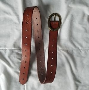 Lucky Brand Tan Brown Leather Adjustable Belt
